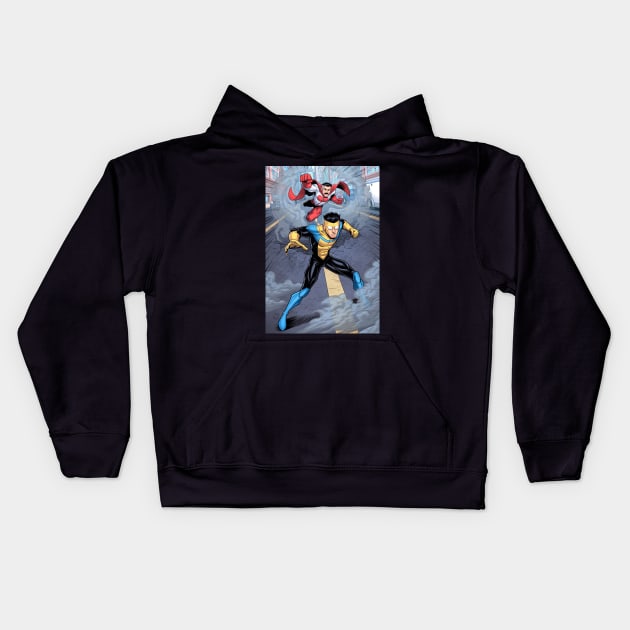 omni man invincible Kids Hoodie by super villain